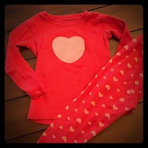 🌟5️⃣for💲25🌟 Girls Red Hearts Pajama Set - 3T